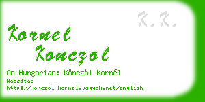 kornel konczol business card