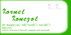 kornel konczol business card